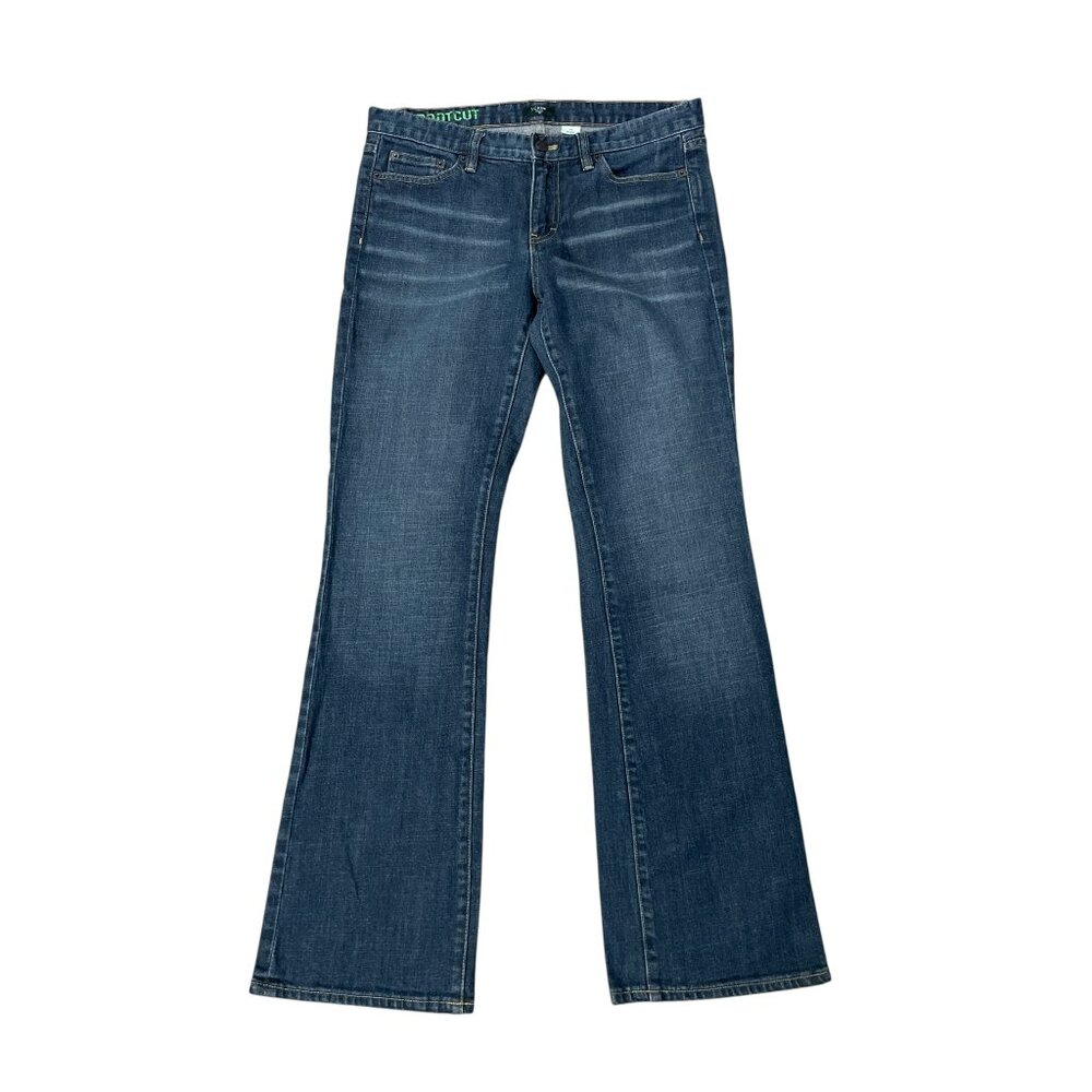J. Crew Women’s Stretch Bootcut Mid-Rise Dark Wash Denim Jeans Size 31R x 32L